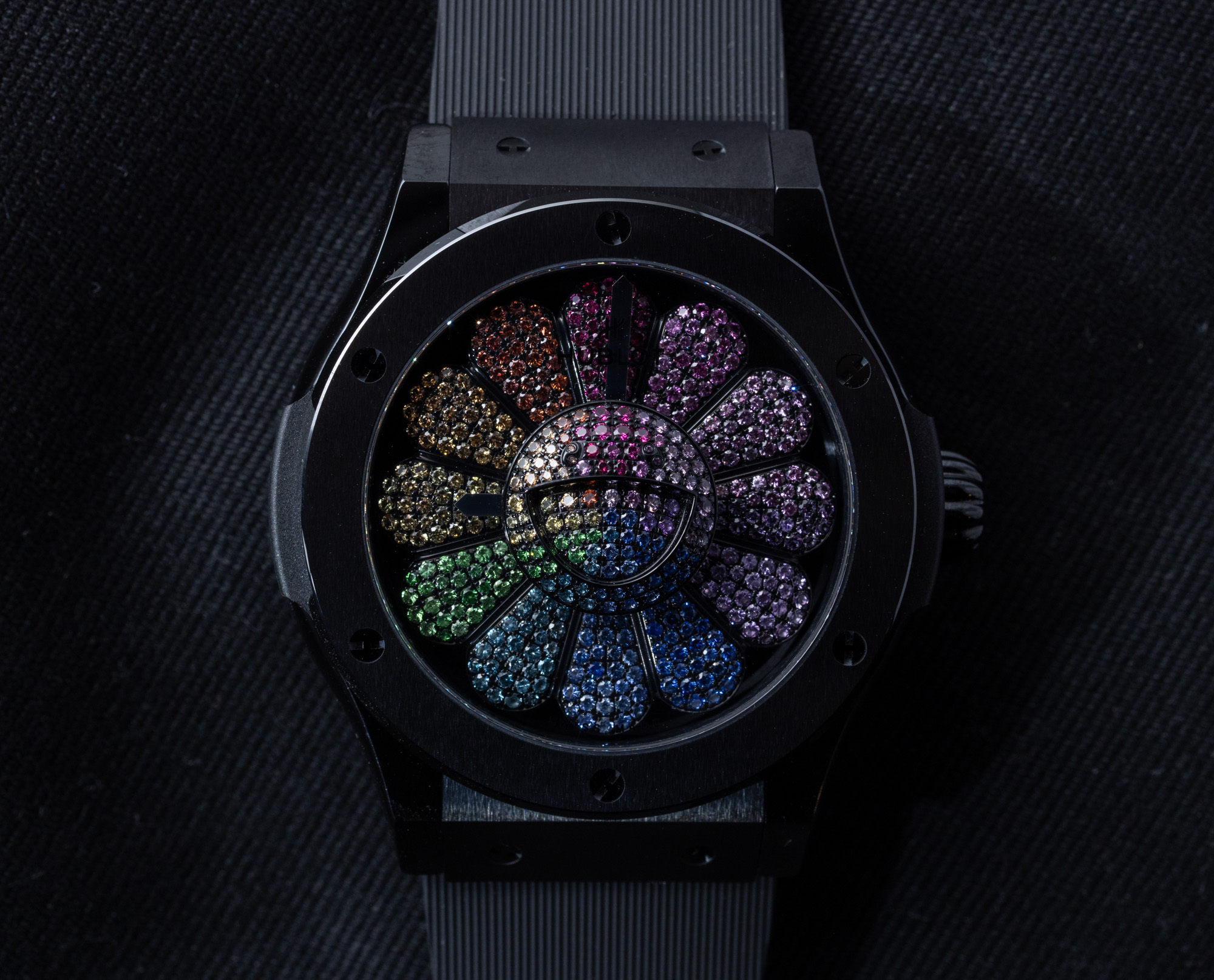 Hands-On: UK AAA Fake Hublot Classic Fusion Takashi Murakami Black Ceramic Rainbow Unique Watch