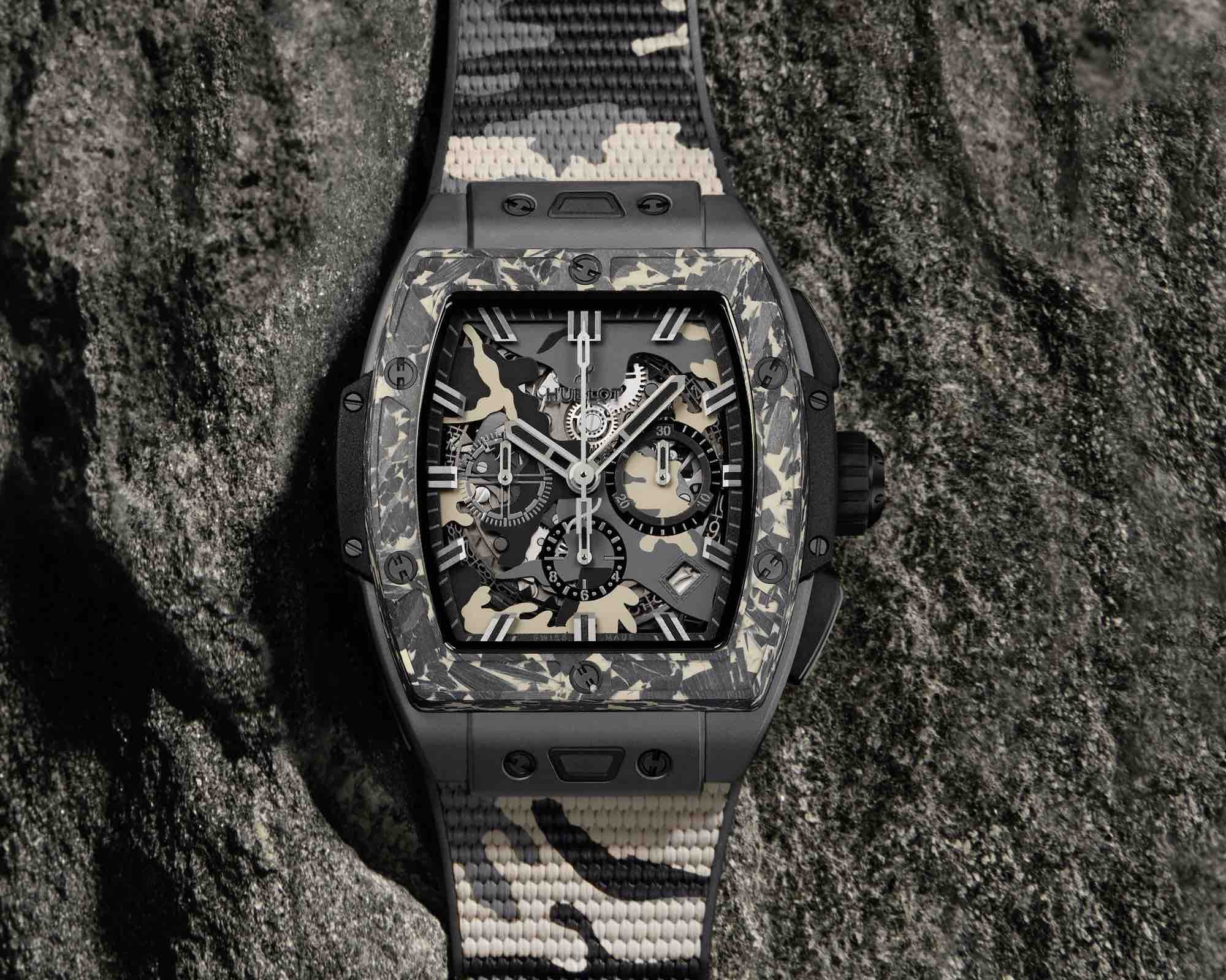 The U.S.-Exclusive UK AAA Quality Replica Hublot Spirit Of The Big Bang Ceramic Carbon Beige Camo Celebrates The Rugged Beauty Of The American Desert