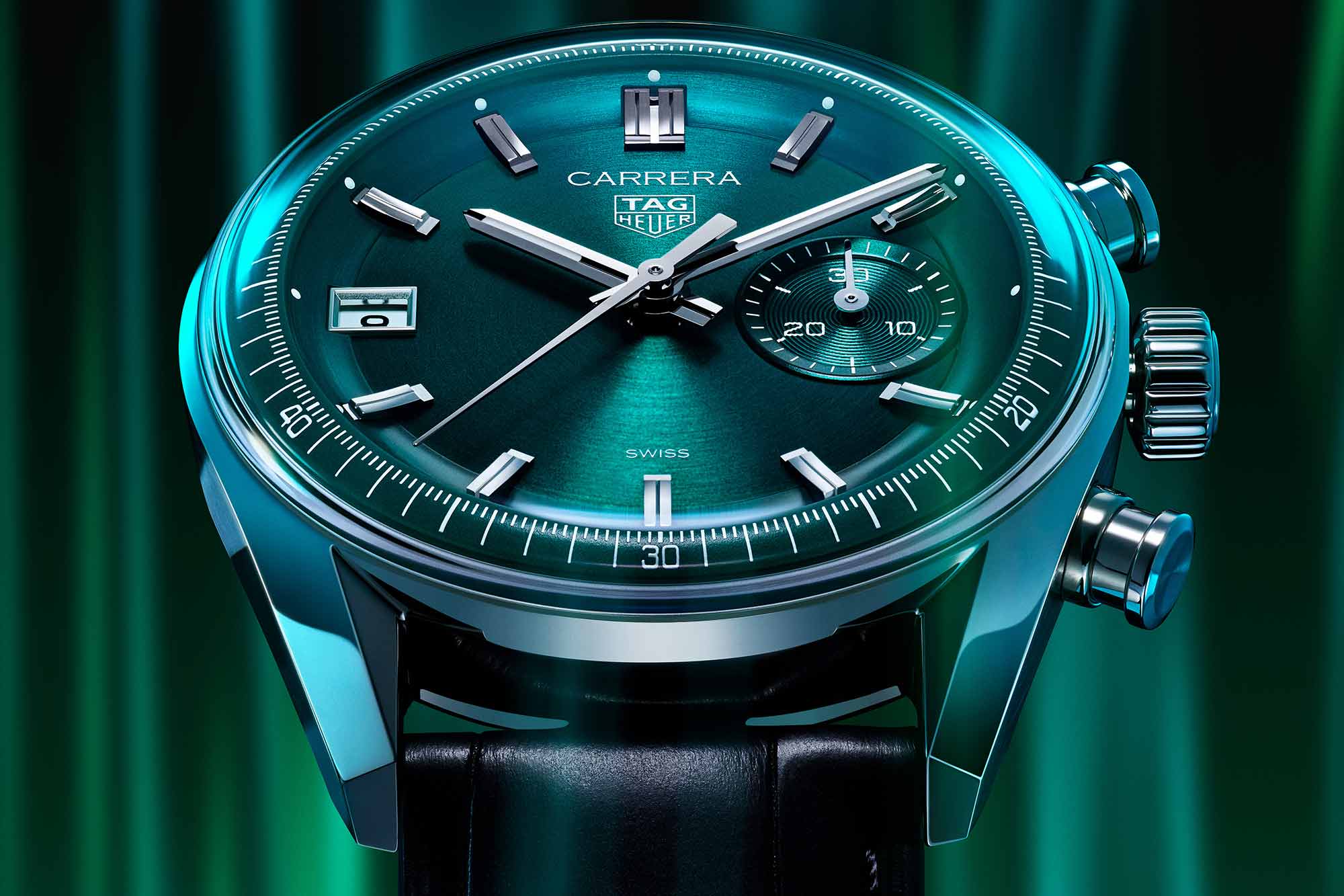 UK Best 1:1 Fake TAG Heuer’s Carrera Dato Gets a Glassbox Update and a Bright Teal Dial