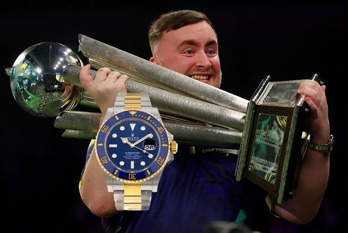 Luke Littler Won The Darts Championship Wearing £16k High Quality Replica Rolex Submariner Watches UK (A Step Up From His Trusty Tag Heuer)